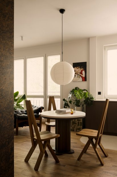 Timber dining chairs custom-made for the project