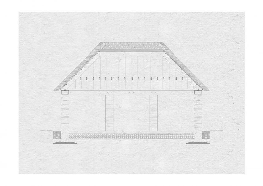 Section of Dem Talamh by Fuinneamh Workshop Architects