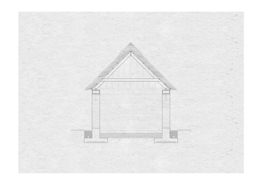 Section of Dem Talamh by Fuinneamh Workshop Architects
