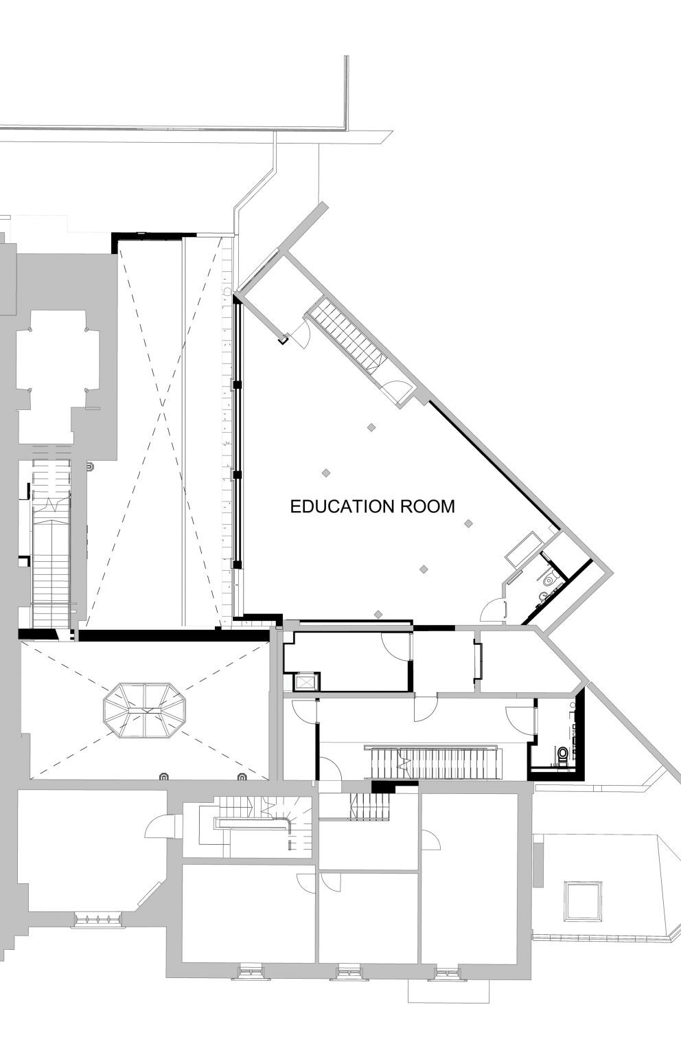 Second floor plan of the restoration at Norwich Castle by Feilden and Mawson