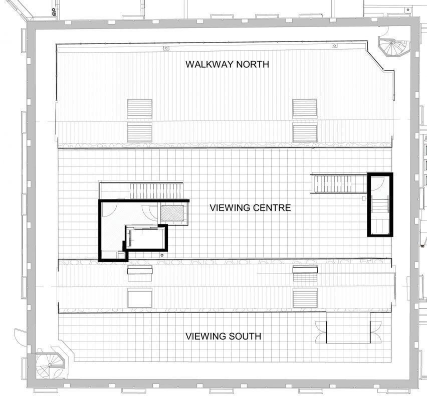 Rooftop plan of the restoration at Norwich Castle by Feilden and Mawson