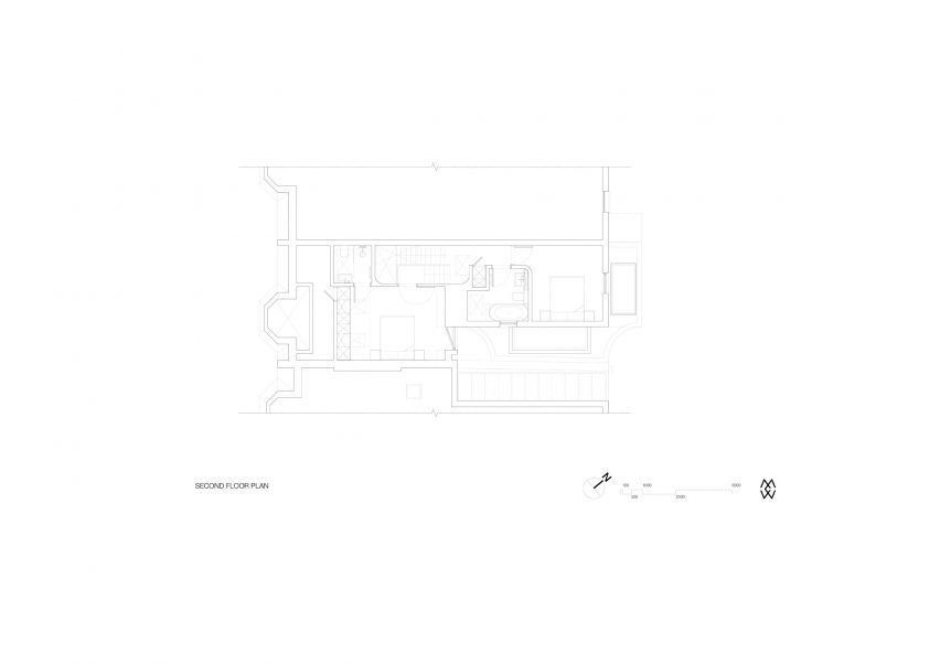 Second floor plan of Sobremesa by Studio McW