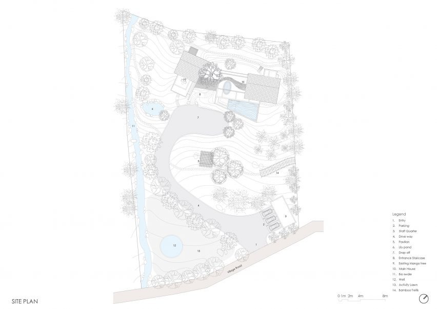 Site plan of Villa Prakriti by UnTag