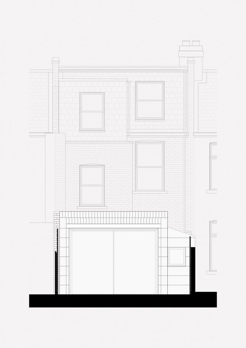 Elevation of Basalt House by EBBA