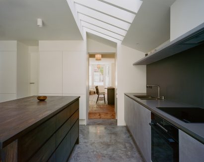 Kitchen interior at London home by EBBA