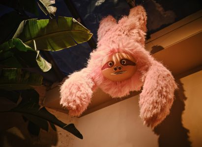 Pink sculptural installation