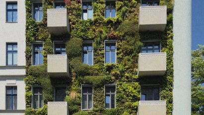 Green wall on a residential building