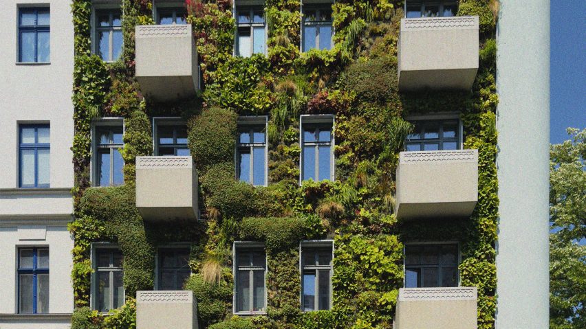 Green wall on a residential building