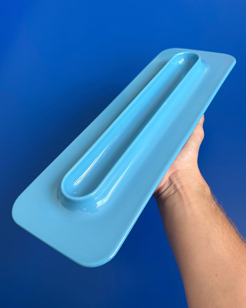 Turquoise elongated plate