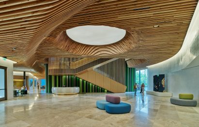 Airy interior of the health building