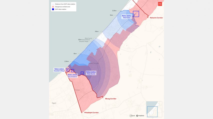 Map from The Architecture of Genocidal Starvation report by Forensic Architecture and the World Peace Foundation