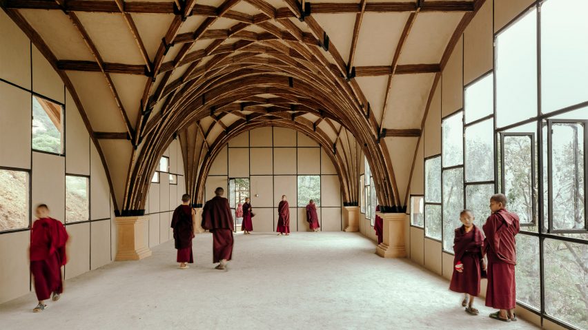 Interior at the Mahamudra Meditation Centre in Nepal by Abari