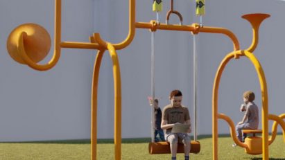 Hornscape Playground installation