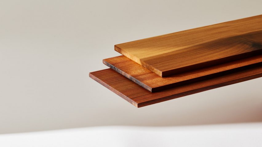 Three planks of Superwood by InventWood