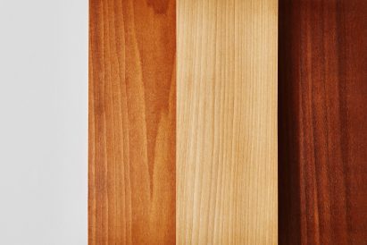 Planks of wood in three different colours