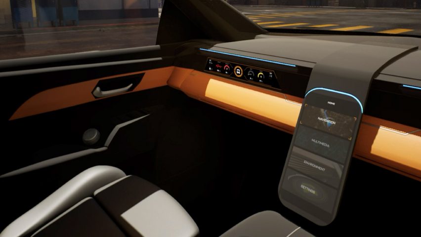 a visualisation of the interior of a car