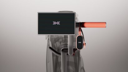 Render of screen on ixi golf trolley by Botronics and Futurewave
