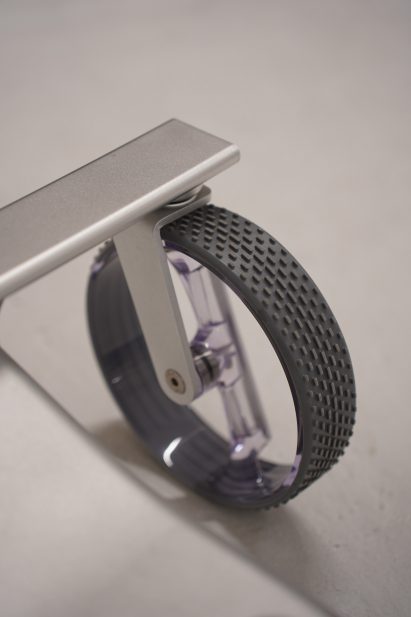 Wheels on ixi self-driving golf trolley