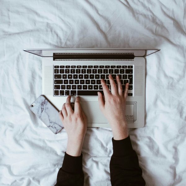 Person using a laptop