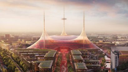 Rendering of Manchester United Stadium