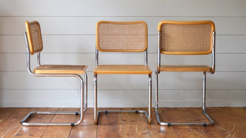 Cesca chairs designed by Marcel Breuer