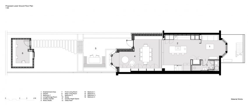 Plan of Hackney Bay House by Material Works