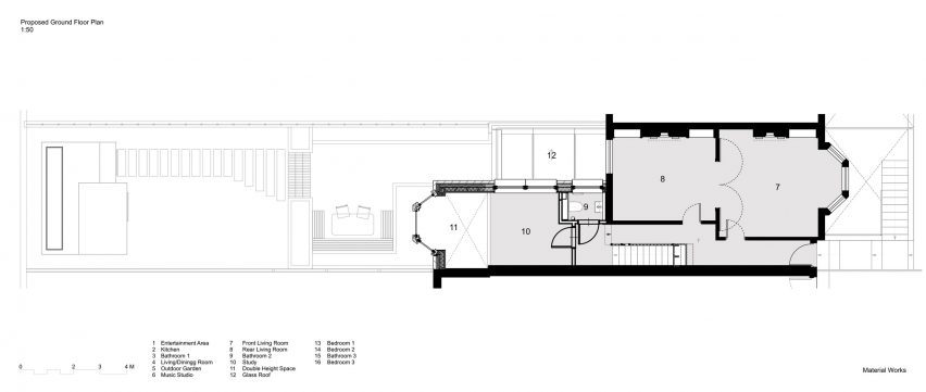 Plan of Hackney Bay House by Material Works