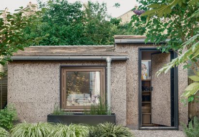 Cork-clad studio space in London