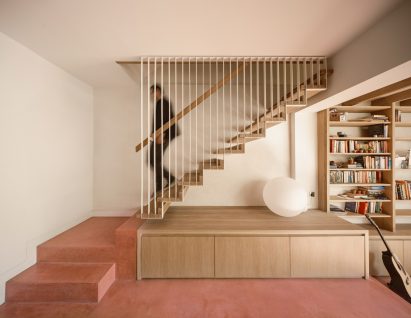Staircase within London home extension by Material Works