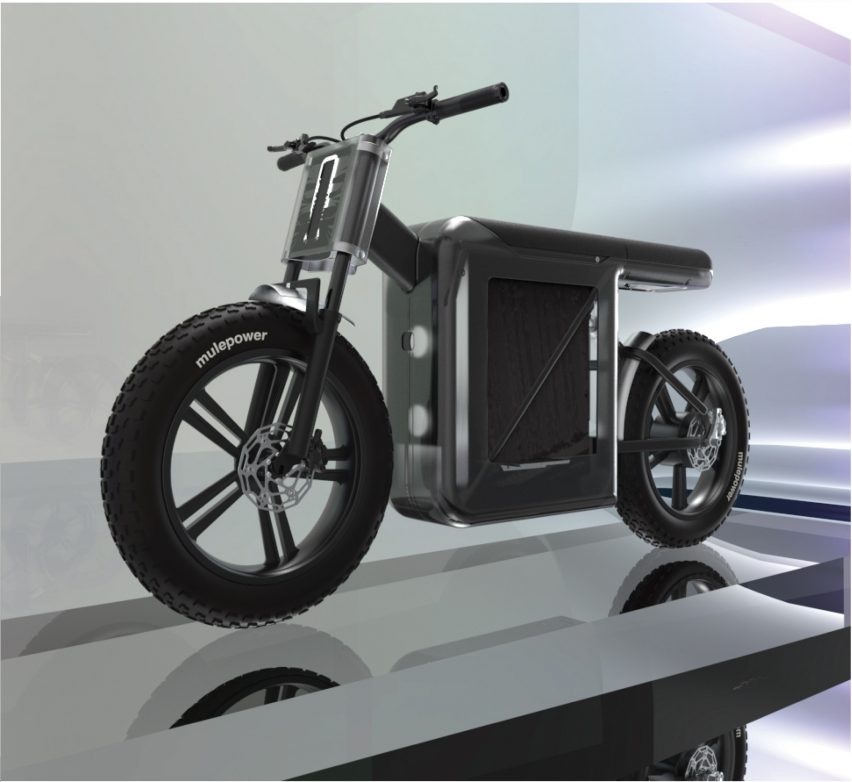 a photograph of a bike in tones of silver and black
