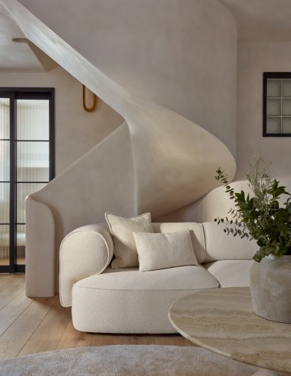 Minimalist white living room