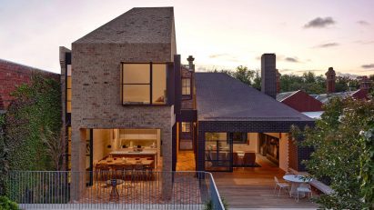 Melbourne house extension with brick roof