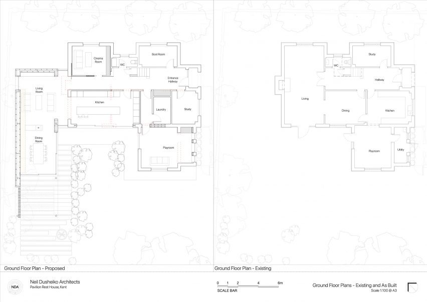 Plan of Pavilion Rest by Neil Dusheiko Architects
