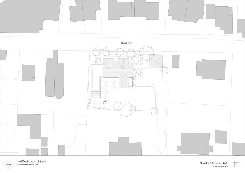 Plan of Pavilion Rest by Neil Dusheiko Architects