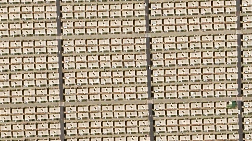 Aerial photos reveal repetitive houses of Neom workers camps