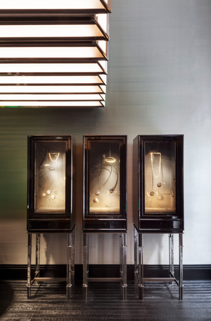 Display cases in Nikos Koulis store in Athens by Bureau de Change