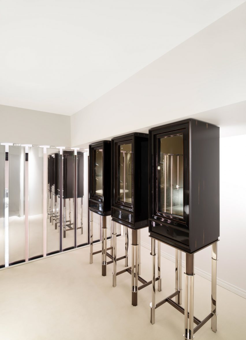 Display cases in Nikos Koulis store in Athens by Bureau de Change