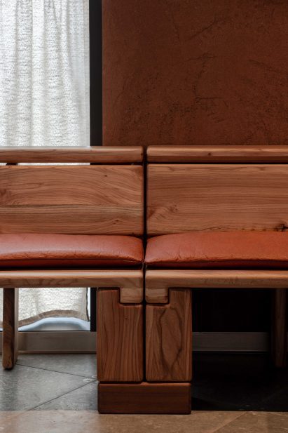Benches in Ara restaurant