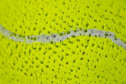 Closeup of the ball's surface