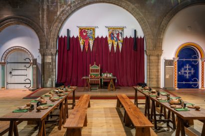 Interior of Norwich Castle restoration by Feilden and Mawson