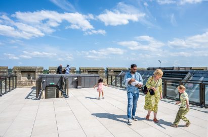 Rooftop battlements in Norfolk
