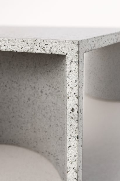 A close up of a table made from Polygood plastic
