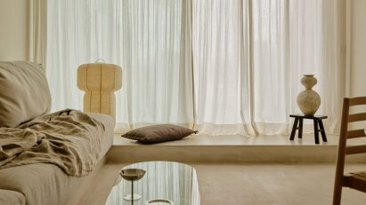 Living space with large window at one end