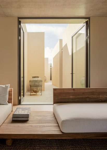 Interior of Patio House in Sicily by Solum