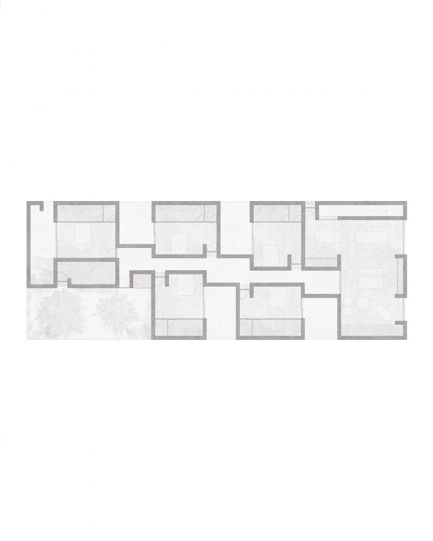 Floor plan of Patio House by Solum