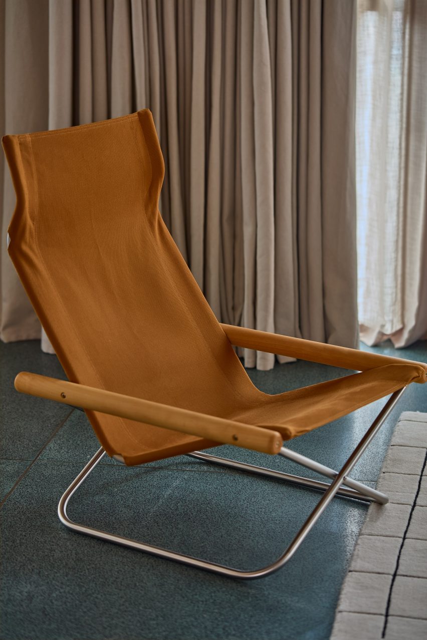 Yellow chair in apartment