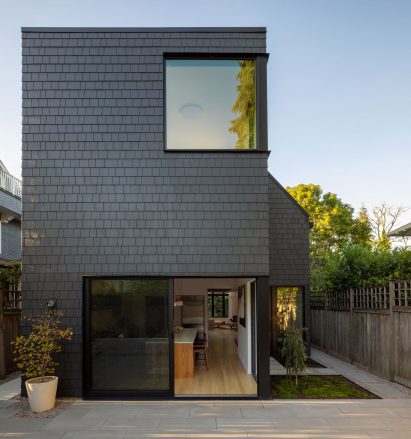 Black house with monitor window