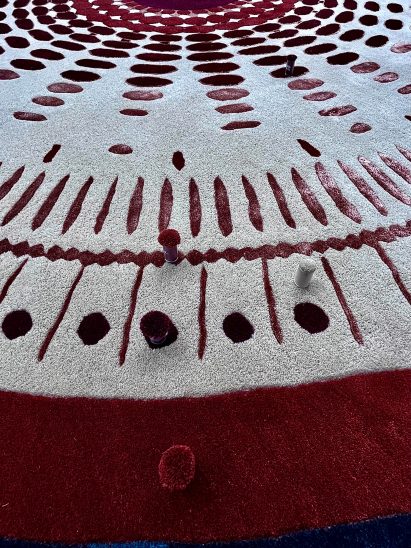 Close-up of a rug by Pirajean Lees