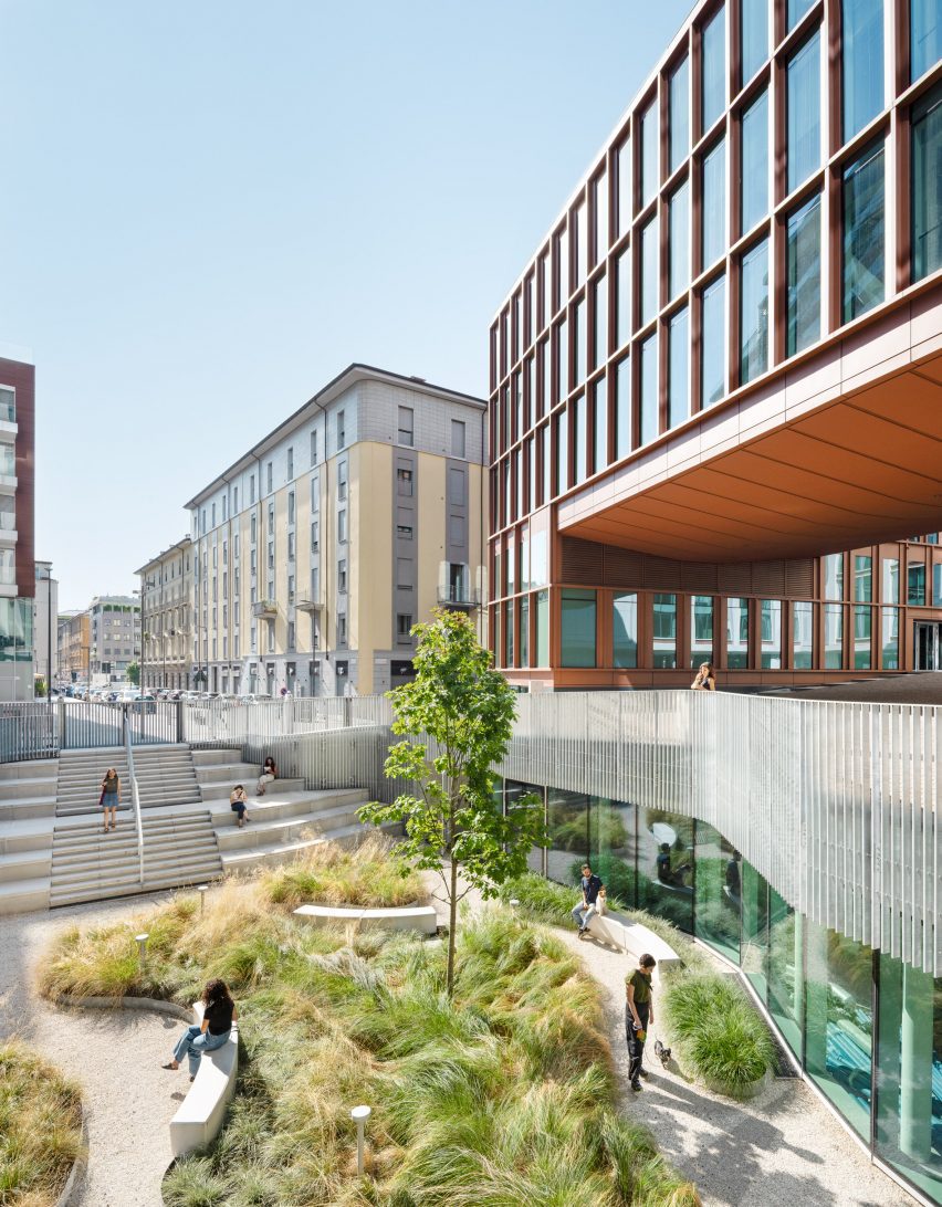 Gardens at the Pirelli 35 office transformation in Milan by Snøhetta and Park