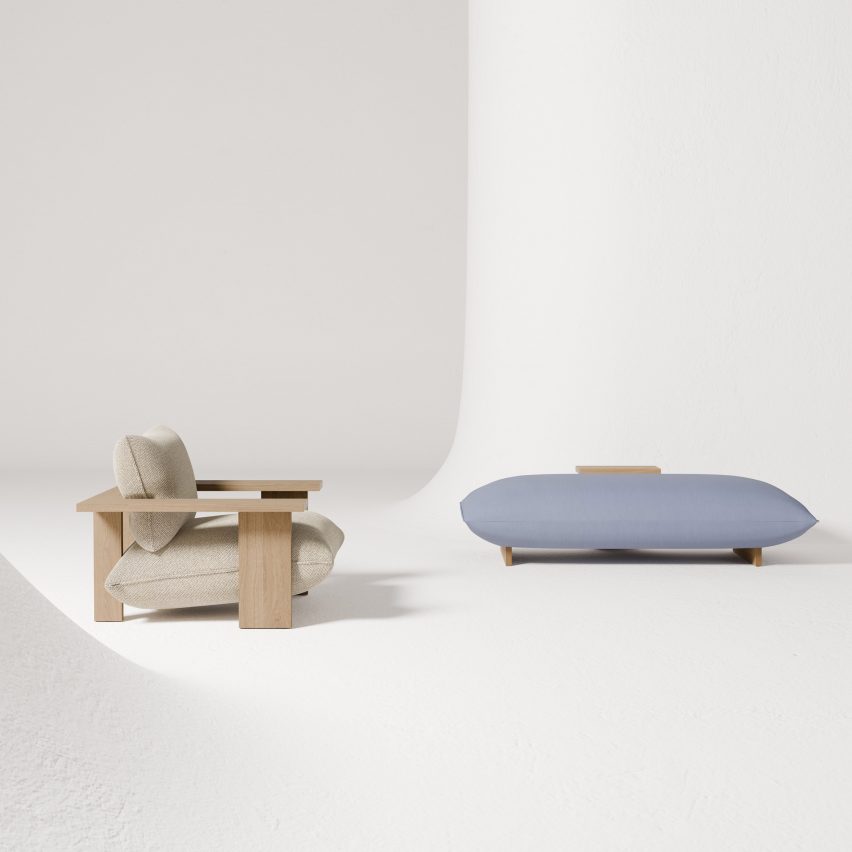 Press armchair and bench by Studio Truly Truly for DesignByThem